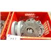 Image 5 : 4 RED CRATES OF ASSORTED SCHEDULE 80 PIPE FITTINGS, FLANGES, POLY NIPPLES, COUPLERS & CAPS