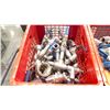 Image 2 : 3 RED CRATES OF ASSORTED  1" BALL VALVES & THREADED FITTINGS -APPROX. 60 VALVES