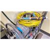 Image 4 : 4 WHEEL GARDEN HOSE REEL WITH HOSE LINE & YELLOW HOSE LINE