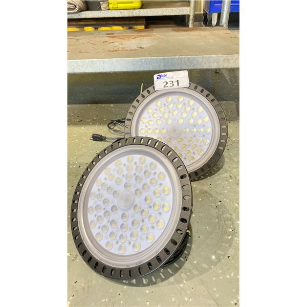PAIR OF 1' DIAMETER LED PLUG IN LIGHTS
