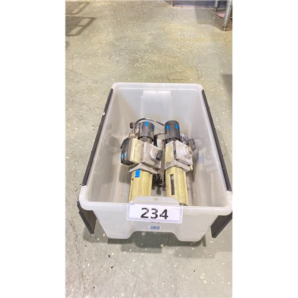 2 AIR VALVE COMPONENTS WITH ACTUATORS