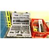 Image 5 : STANLEY PROFESSIONAL GRADE 122 PC SOCKET SET & RED BASKET OF CONCRETE TROWELS & CHIPPING TOOLS &