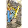 Image 2 : BIN OF ASSORTED EXTENSION CORDS, JUMPER CABLES, POWER BAR, ECT