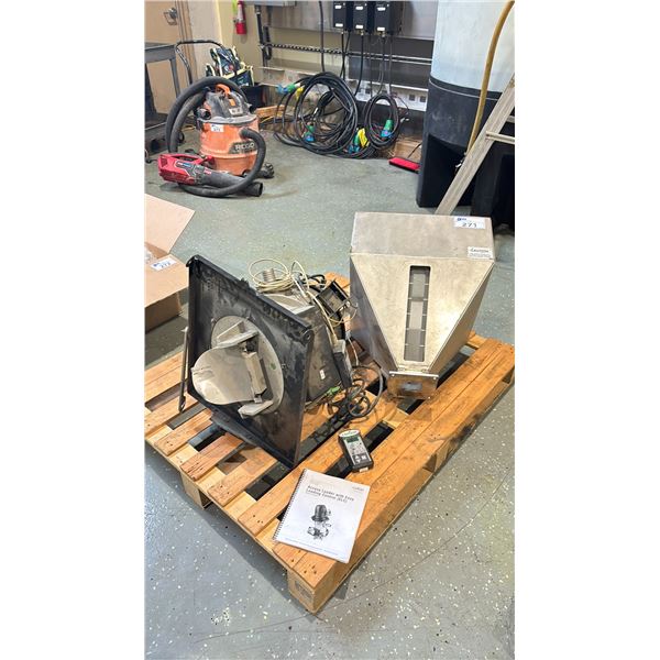 CON AIR AIR TRANSFER SYSTEM AL2 LOADER AL5 CONTROL WITH STAINLESS HOPPER & 2 REMOTE PROGRAMMERS