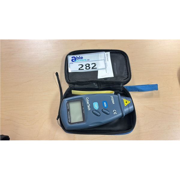 CYBERTECH DT2234A DIGITAL TACHOMETER IN A TRANSPORT CASE