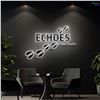 Image 1 : Echoes of the Tracks Black and White Neon Sign
