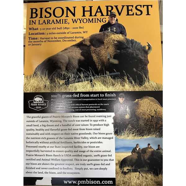 BISON HARVEST IN LARAMIE WYOMING