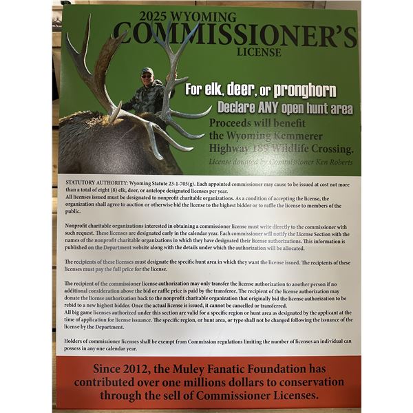 WYOMING COMMISSIONER'S LICENSE
