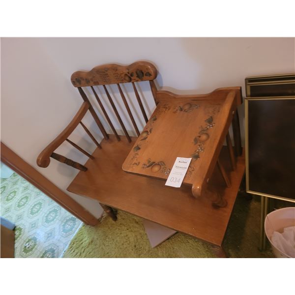 Vintage Phone Bench, tv Trays A