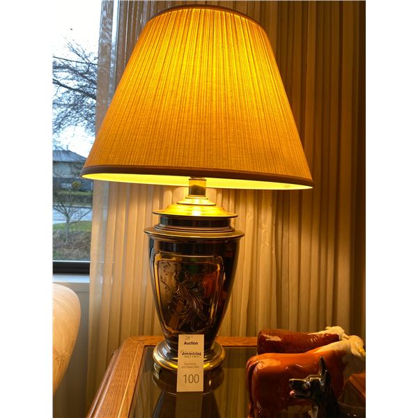 Brass colored lamp A