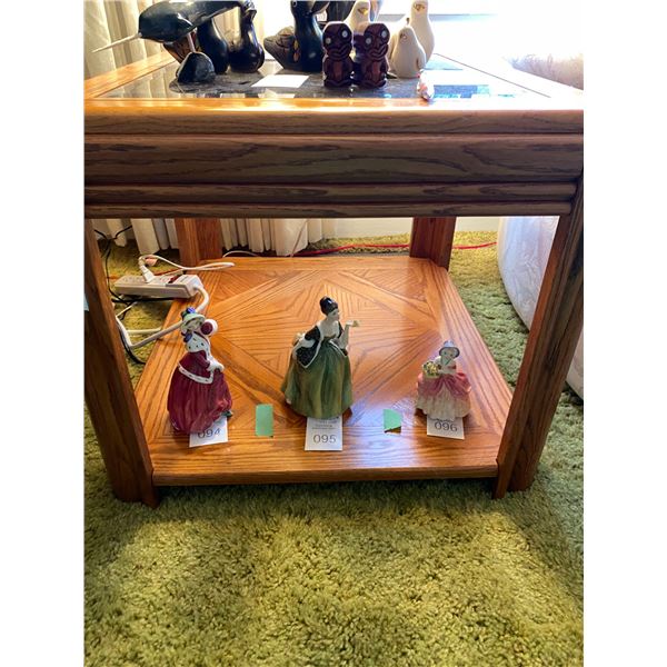 Oak coffee table smoked glass B