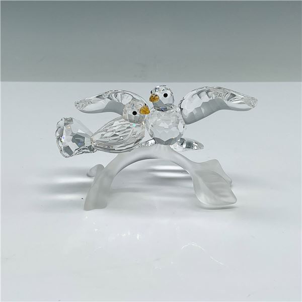 Swarovski Crystal Figurine, Turtledoves w/Original Box