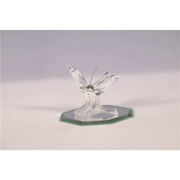 Swarovski Butterfly on Leaf w/Mirrored Base