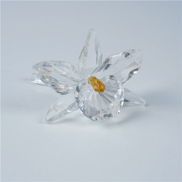 Swarovski Crystal Figurine, Orchid Yellow Dark Centre w/ Box
