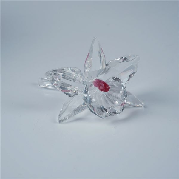 Swarovski Crystal Figurine, Pink Light Centre Orchid