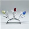 Image 1 : Swarovski Crystal Tulip Set with Stand