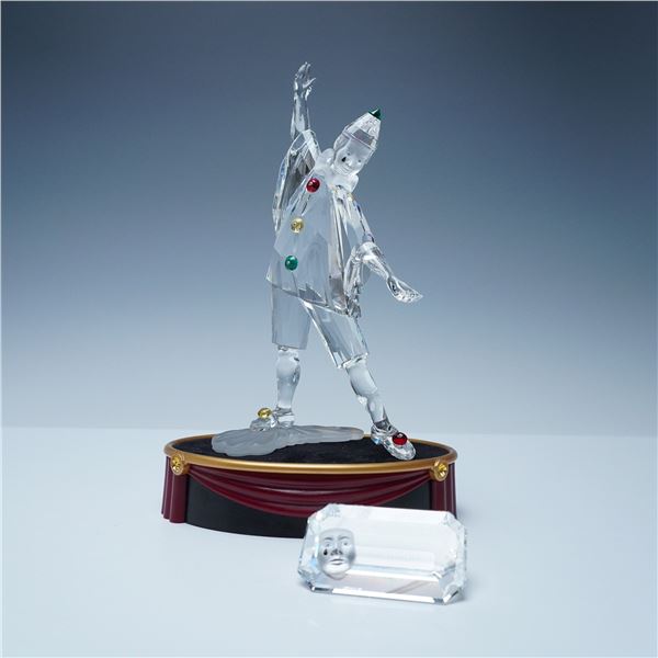 Swarovski SCS Figurine, Pierrot 1999 Annual Edition w/Base & Plaque