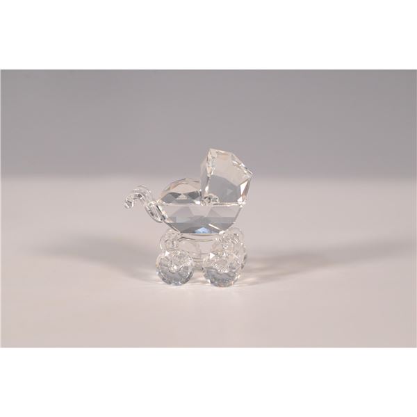 Swarovski Crystal Figurine, Baby Carriage 199197