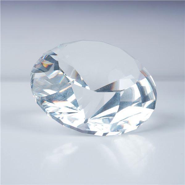 Swarovski Crystal Paperweight, Chaton Swirled, Boxed