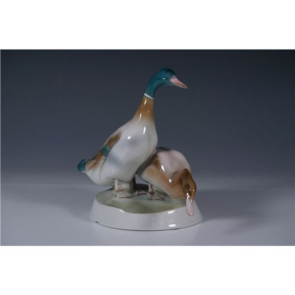 Zsolnay Hungary Porcelain Duck Figurine