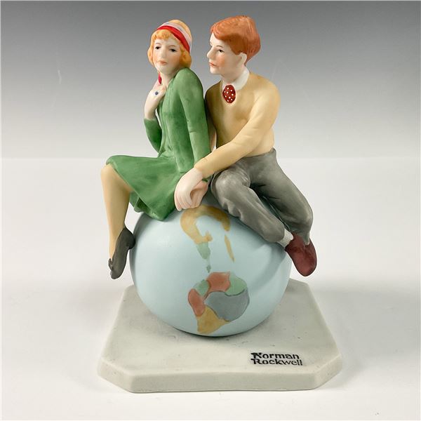 Norman Rockwell Porcelain Figurine, First Love