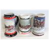 Image 1 : 3 BUDWEISER HOLIDAY STEINS