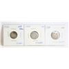 3-SILVER $0.10 COINS: 1930; 1932 & 1934