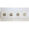 Image 2 : 4-SILVER $0.10 COINS: 1953; 1952; 1956 & 1957
