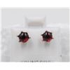 Image 1 : #172-NATURAL RED GARNET EARRINGS