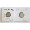 Image 1 : 2-SILVER $0.10 COINS: 1909 & 1910