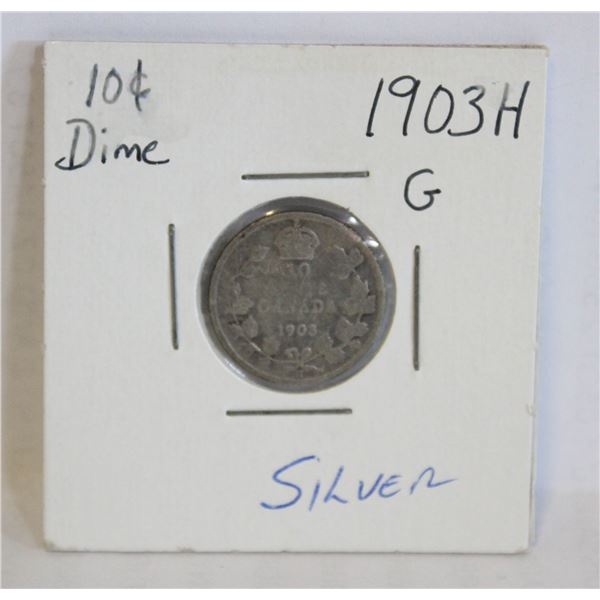 1903H SILVER $0.10 COIN