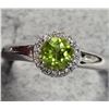 Image 1 : BZ2074-125D SILVER PERIDOT CZ 1.05CT 1.75G RING