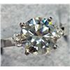 Image 1 : BZ2074-123D SILVER MOISSANITE 2.85CT 2.5G RING