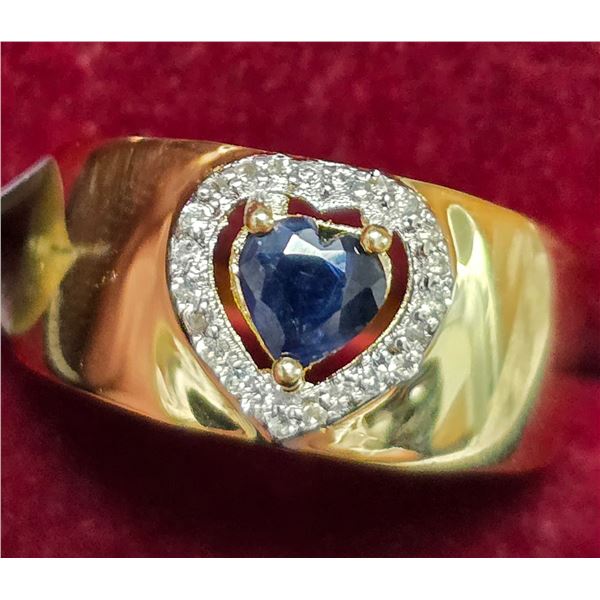 BZ2074-120D SILVER BLUE SAPPHIRE 0.75CT 4.75G EARR