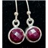 Image 1 : BZ2074-103D SILVER RUBY  EARRINGS