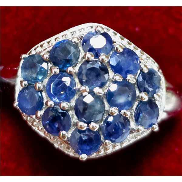BZ2074-135D SILVER SAPPHIRE  2.7CT 3.75G RING