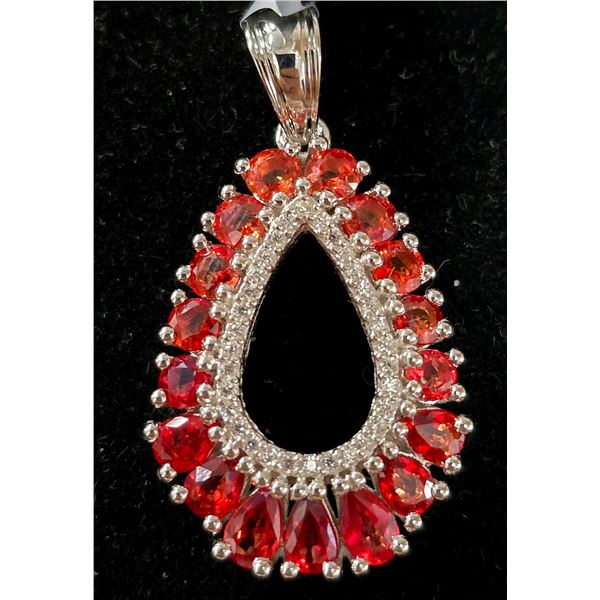 BZ2074-139D SILVER ORANGE AND TOPAZ 3.5CT 4.85G PE