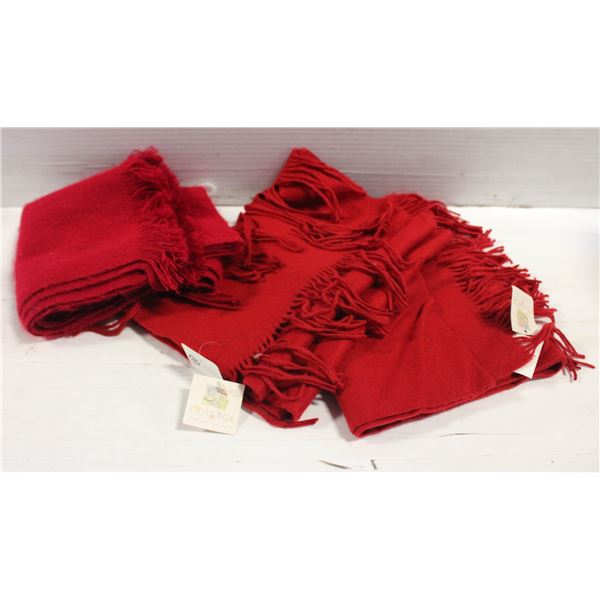 3 BRAND NEW RED SCAVES