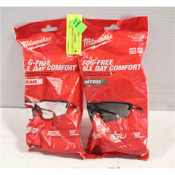 2 PACK MILWAUKEE CLEAR AND TINTED