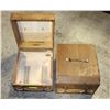 Image 1 : 2 VINTAGE WOODEN BOXES W/HANDLE+ HINGES