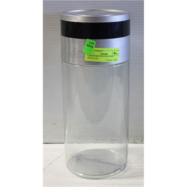 LARGE COIN COUNTING PIGGY BANK/COIN