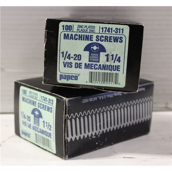 2 BOXES OF SCREWS 1/4-20 1.5