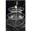 Image 1 : SERVING STAND 3 TIERS CLEAR GLASS