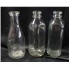 Image 1 : VINTAGE MILK BOTTLES- LOT OF 3 ASSORTED