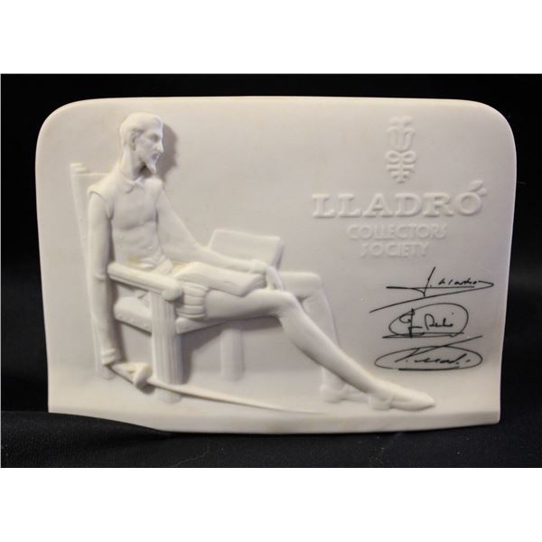 LLADRO COLLECTORS SOCIETY PLAQUE DON QUIXOTE