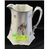 Image 1 : ANTIQUE FLORAL CHINA PITCHER 7.5"