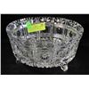 Image 1 : VINTAGE CUT CRYSTAL/GLASS DECORATIVE 9" BOWL