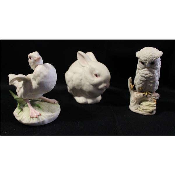 CYBIS PORCELAIN ANIMAL FIGURINE ASSORTED LOT OF 3