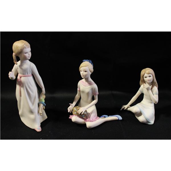 CYBIS PORCELAIN FIGURINES ASSORTED LOT OF 3