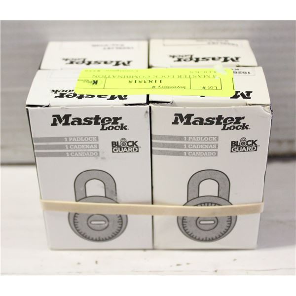 4 MASTER LOCK COMBINATION LOCKS